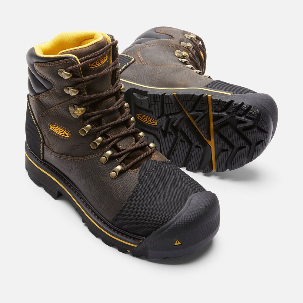 Botte de Travail Keen Homme Marron/Noir | Milwaukee 6\" (Steel Toe) | ZWLQD-9783